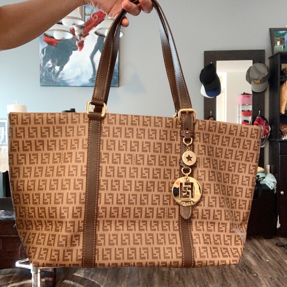 Fendi Zucchino Zip tote ( BW140927) with dust bag